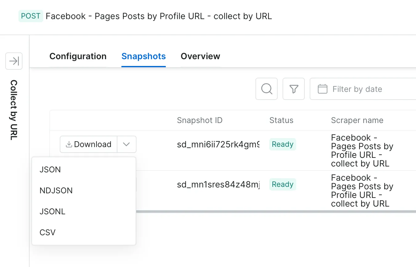 facebook page posts download