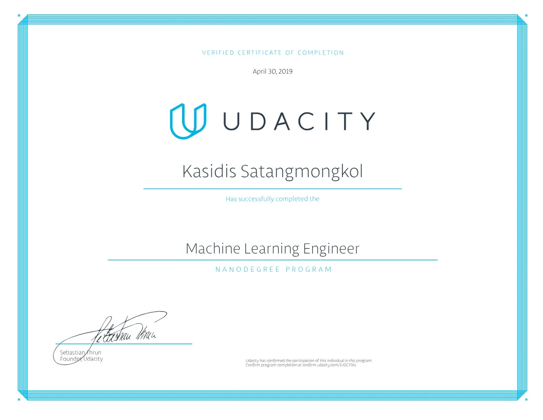 Udacity ML engineer kasidis toy