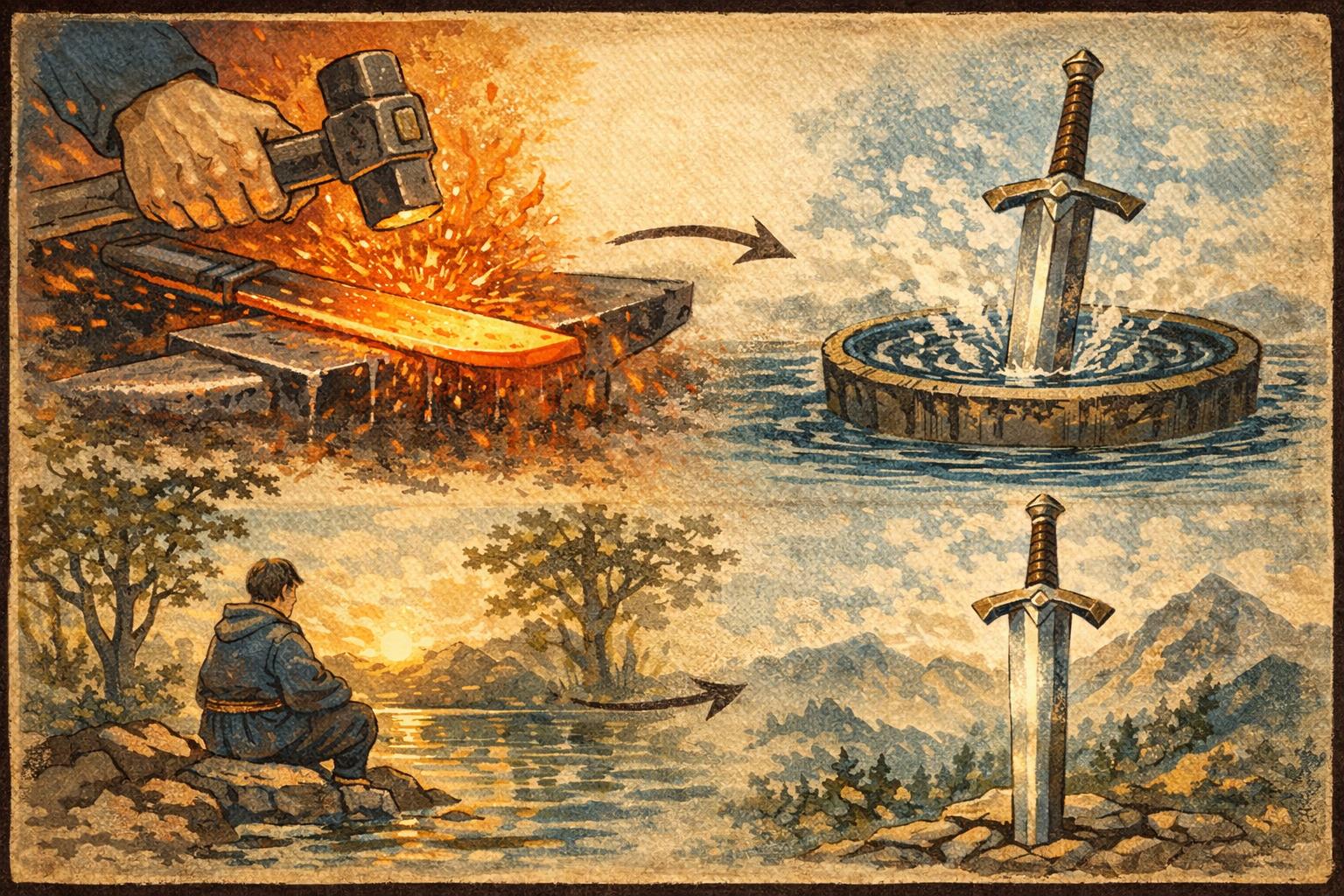 Life is like forging a samurai sword