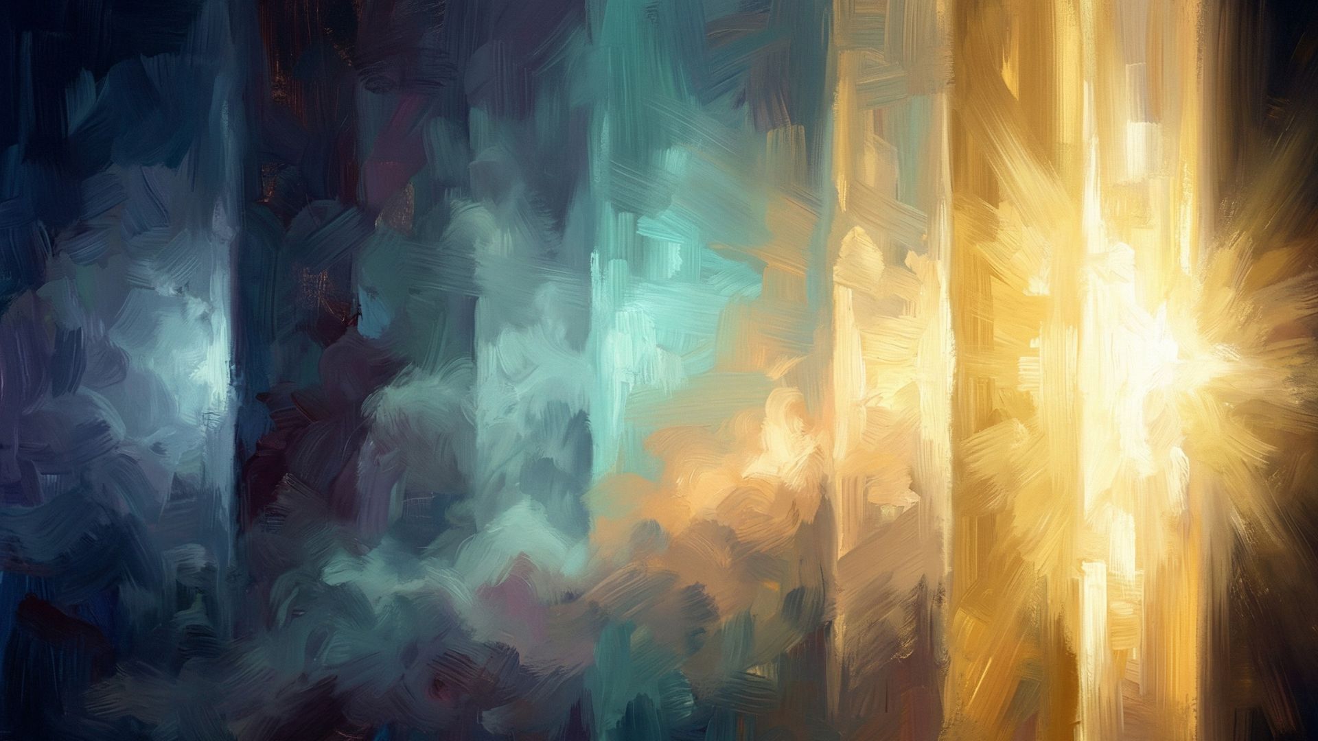 ภาพวาดเชิงสัญลักษณ์ : การเดินทางของแสง 7 ระดับของการเป็นมุสลิม ท่ามกลางแสงสว่างและความมืดมิด