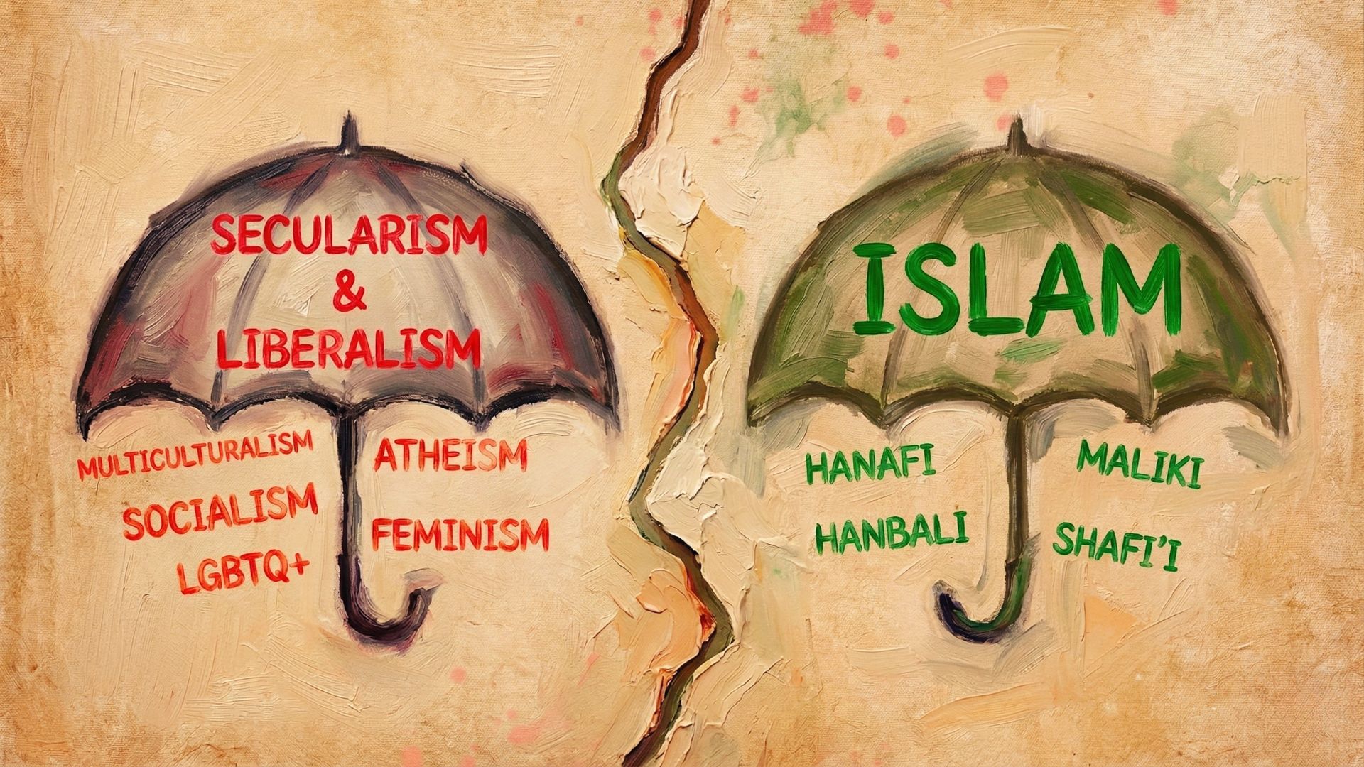 ร่มของทั้งสองฝั่ง